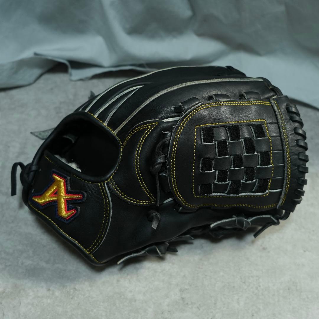 即戦力グローブ ATOMS 少年硬式 内野用 右投げ バスケットウェブ 黒