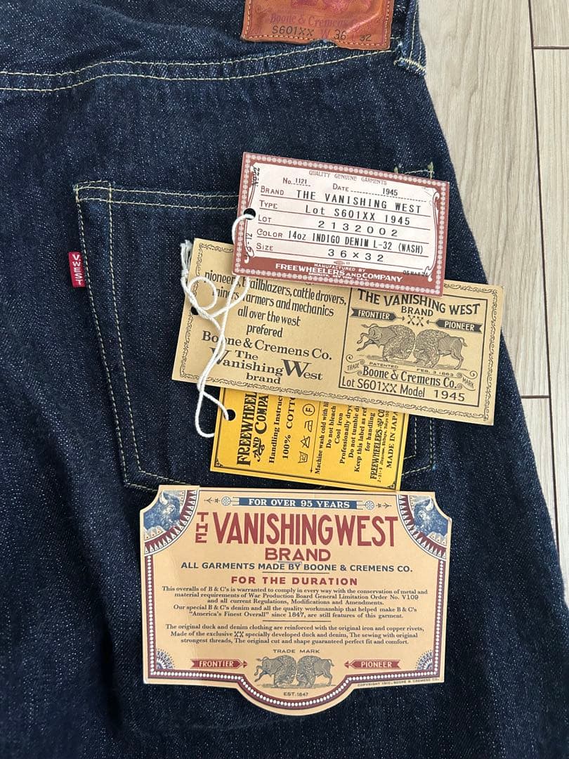 黒*柴様 フリーホイーラーズ S601XX 1945 W36 大戦　ネル生地スレ