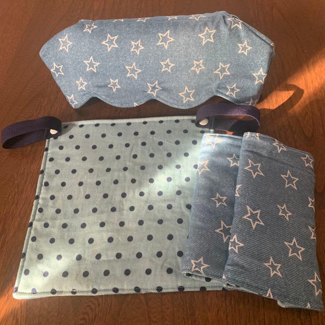 泉水様☆専用　エルゴオムニデラックス　抱っこ紐　よだれ首回り胸元カバー　デニム柄