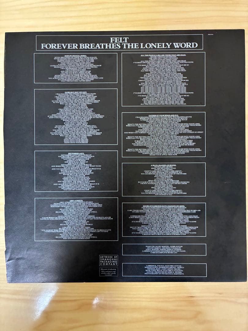 【LP】Felt/Forever Breathes The Lonely Wo