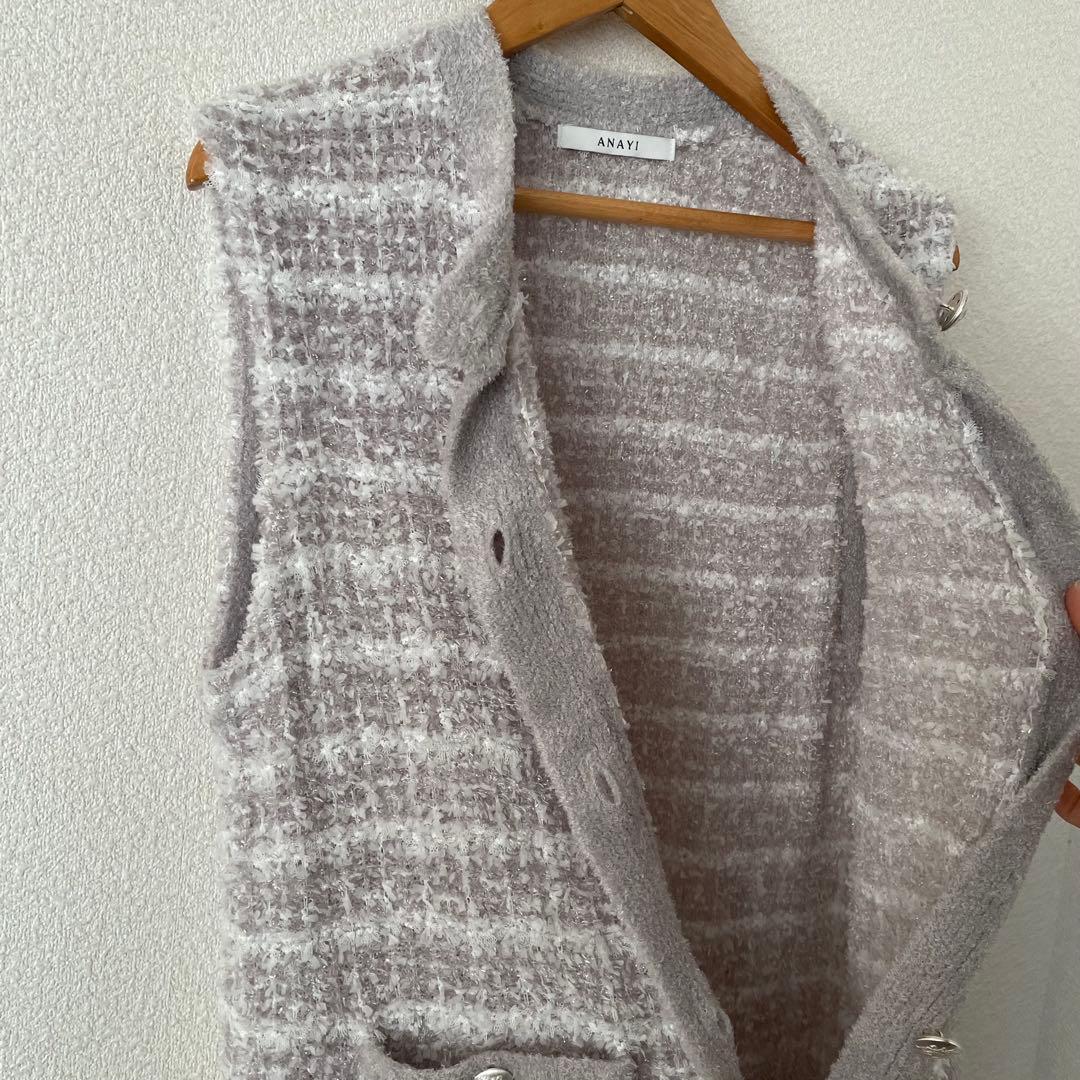 アナイ 36 モールツイード ワンピース