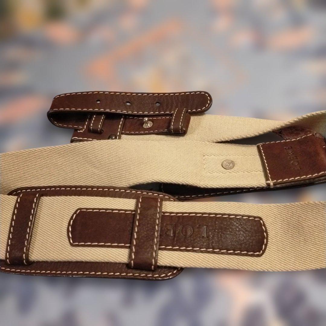 ロエベ　ダークブラウン レザー ボストンバッグ