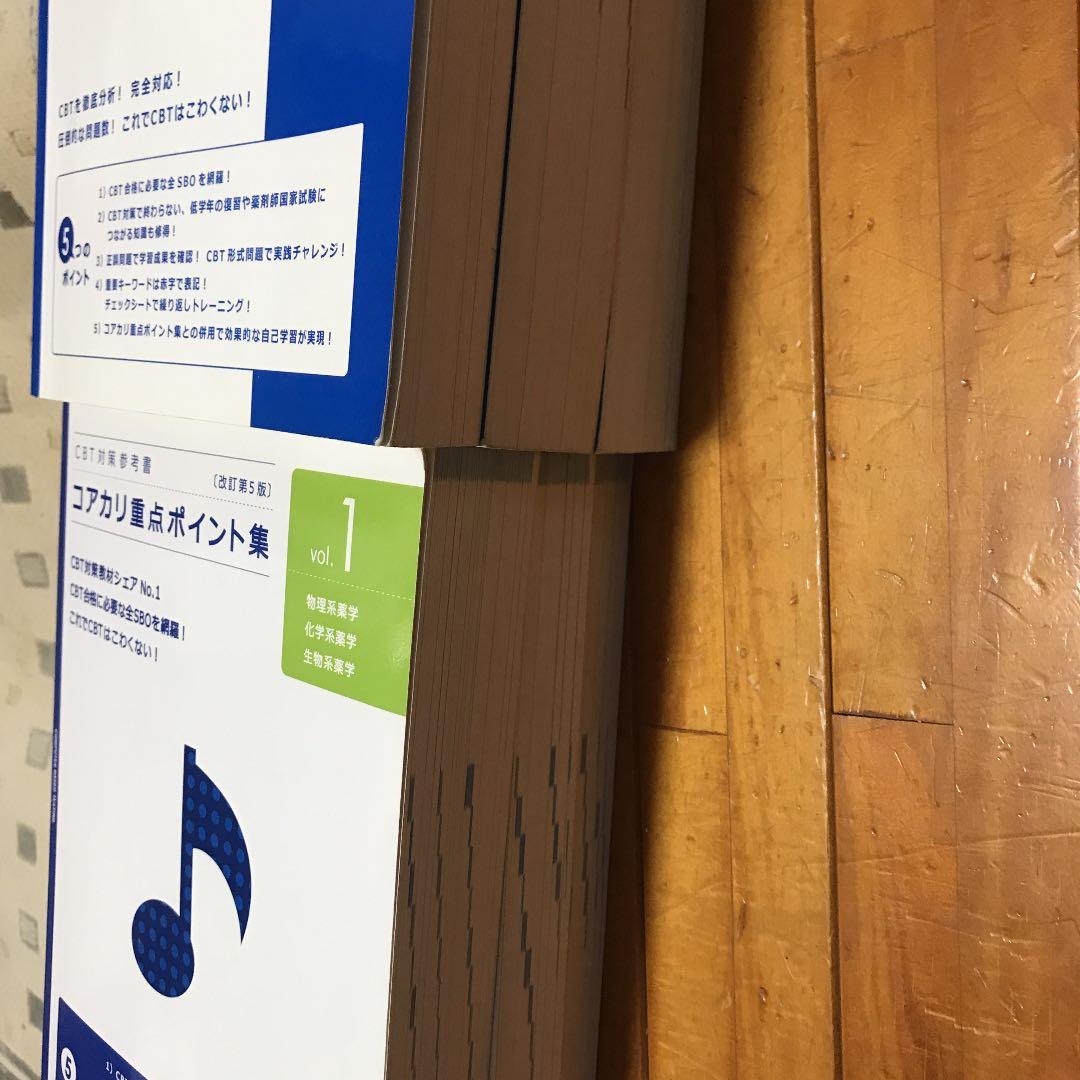 CBT対策参考書と問題集　コアカリ・マスターと重点ポイント集　各1〜3巻