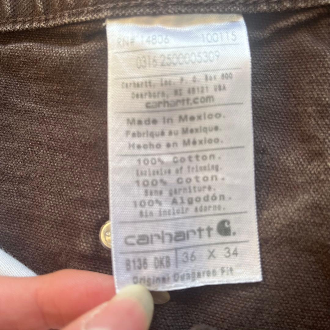 Carhartt ペインターパンツ 36x34 ダークブラウン ダブルニー
