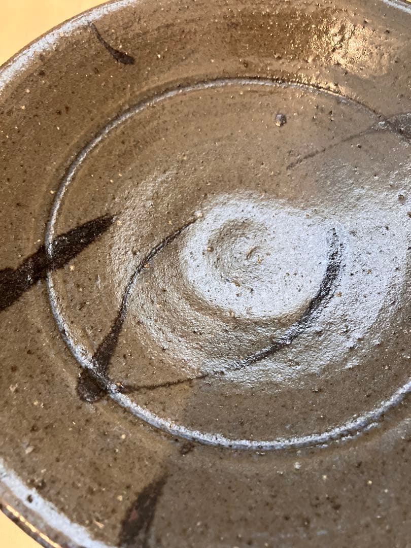 栗駒陣ヶ森焼 鈴木照雄作 中皿　民藝