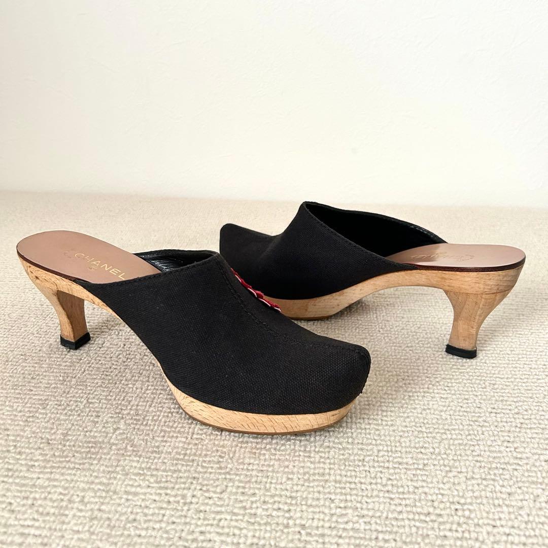 CHANEL シャネル サンダル ミュール ココマーク 靴 24.5cm