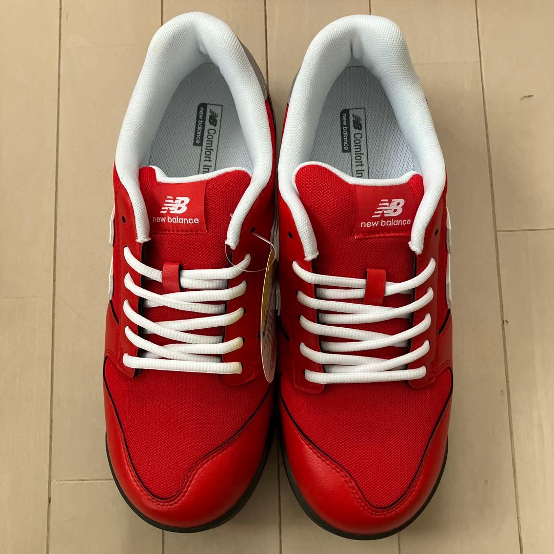 安全靴　new balance レッド スニーカー
