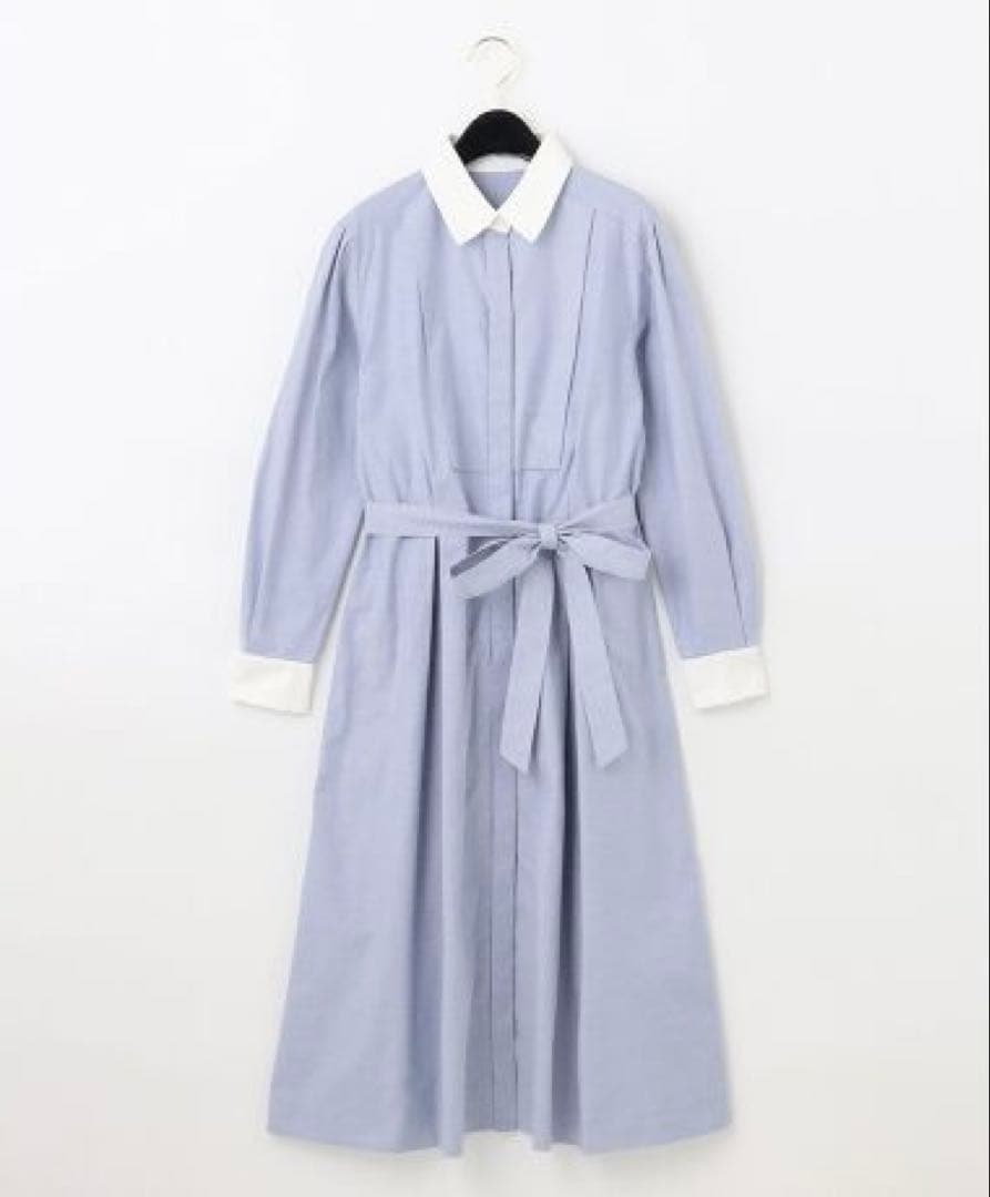 23SS タグ付き♡グレースコンチネンタル コットンシャンブレーワンピース 38