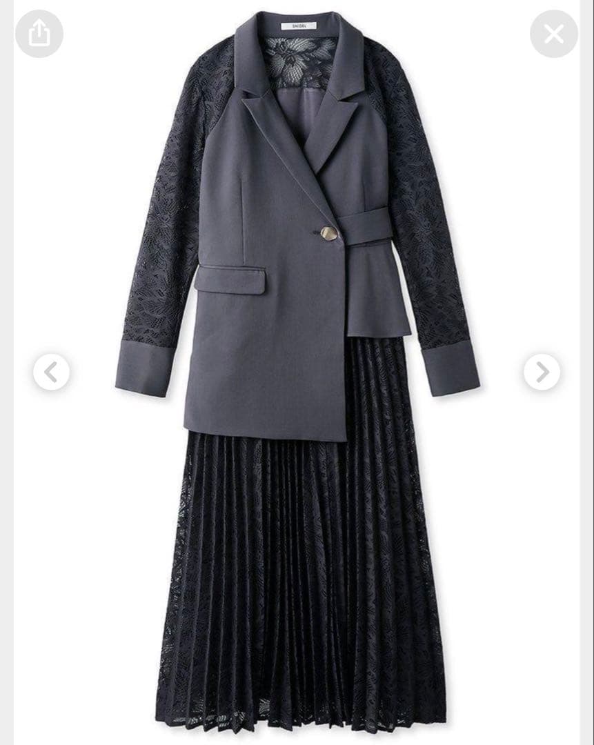 SNIDEL スィッチングレースドレス