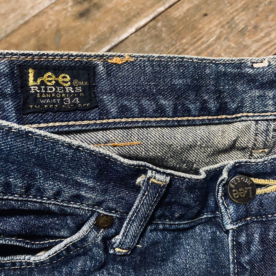Lee リー ライダースridersサイド黒タグ復刻ベルボトムブーツカットW34