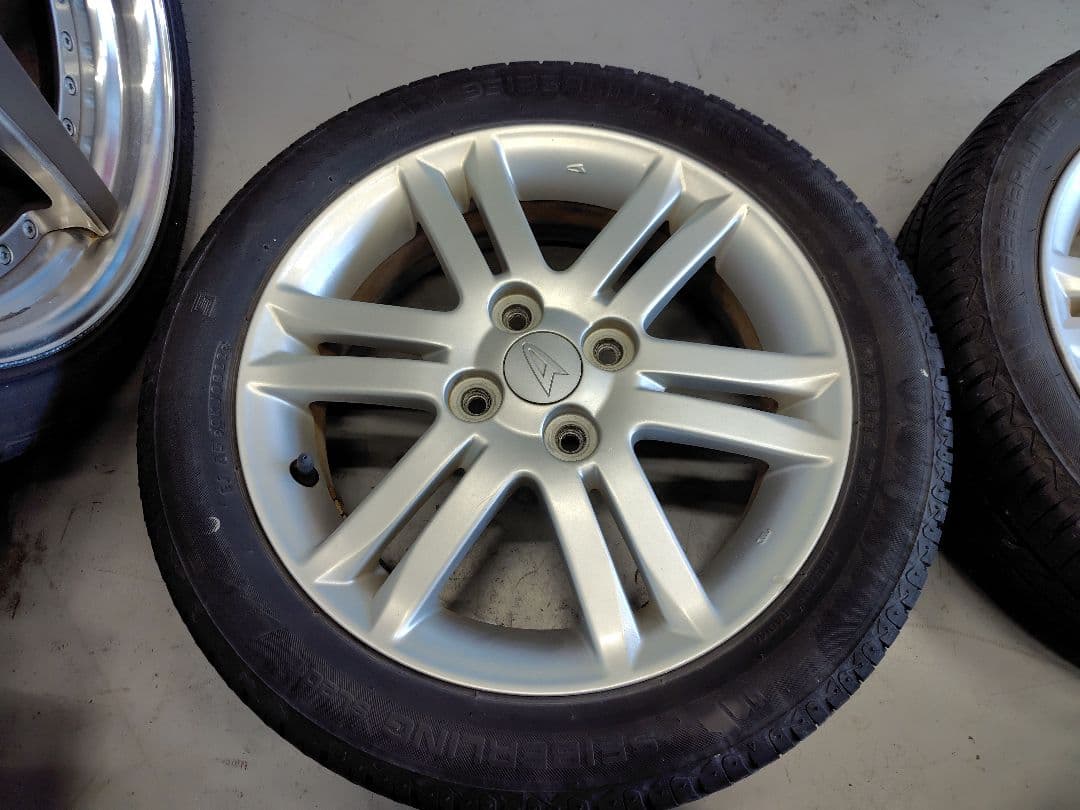 LA100Sムーブカスタム純正アルミタイヤ4本セット/12000円