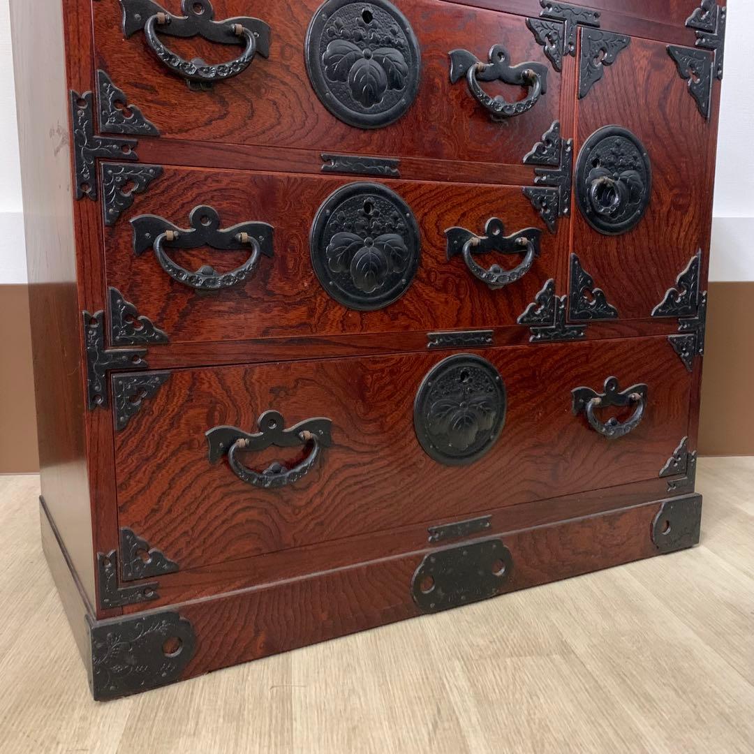 岩谷堂箪笥 小型箪笥 伝統工芸 漆塗り 南部鉄器 整理箪笥 鍵欠品