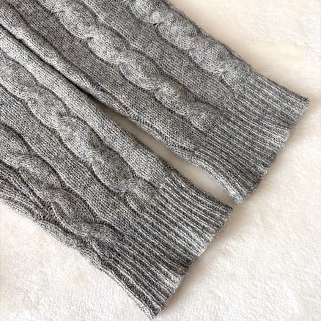 ラルフローレン カシミヤ ケーブルニットカーディガン ポニー刺繍