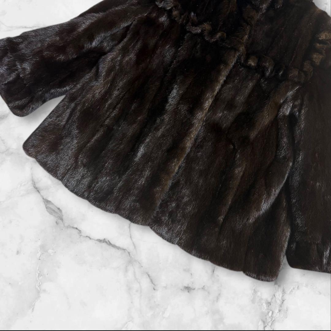 希少デザイン✨ BLACKGLAMA グラマミンク ショートコート サイズM