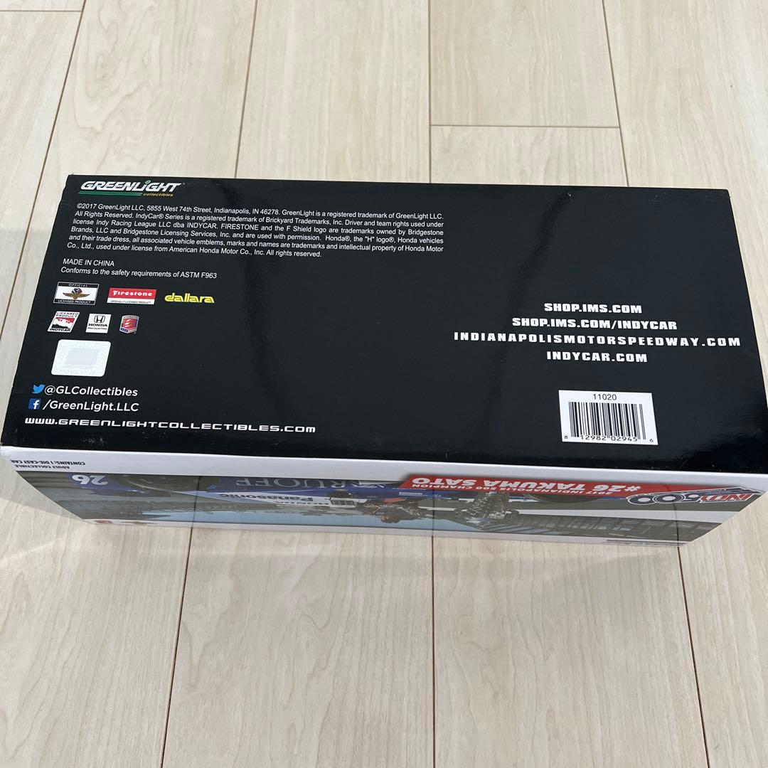 新品　#26 TAKUMA SATO 2017 INDIANAPOLIS 500