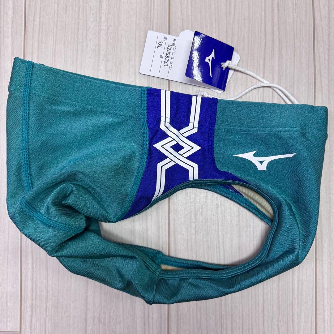 ミズノ　女子陸上レーシングショーツ　3XLサイズ　Rグリーン×サーフブルー　新品