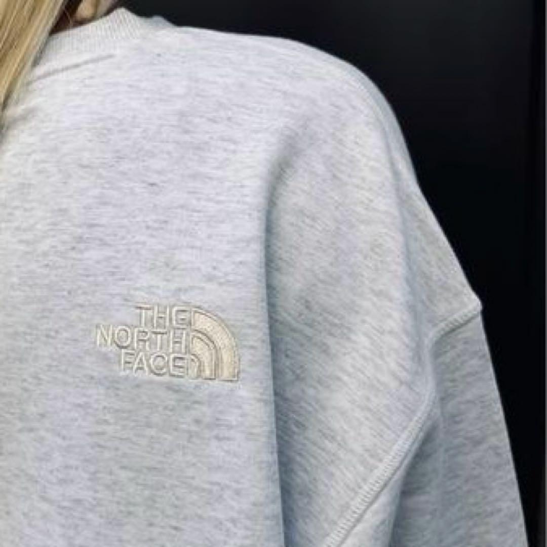 韓国　新品　ノースフェイス　トレーナー XL　グレー　国内未入荷　ロゴ 正規品