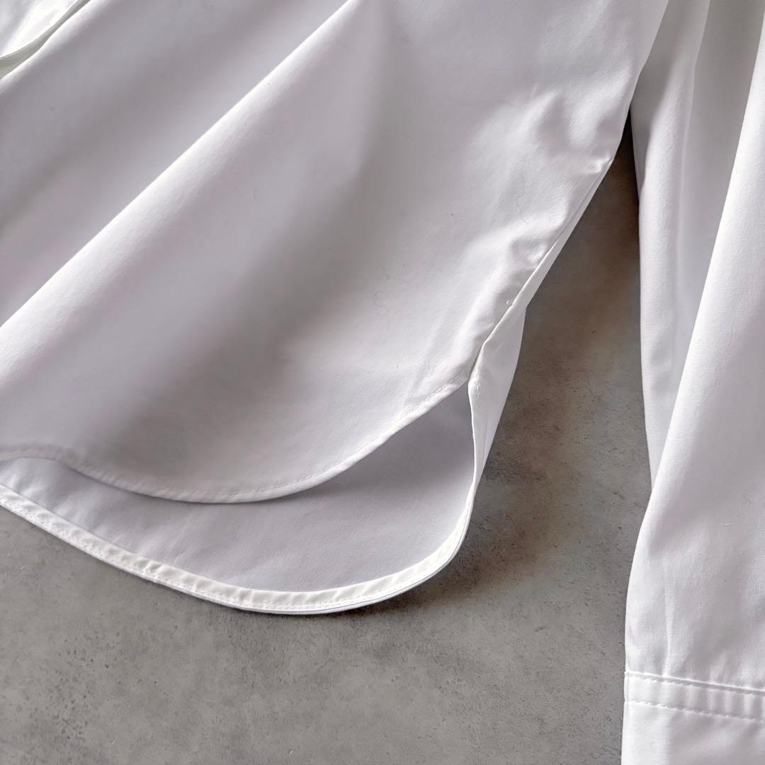 極美品　定価29,700円　セオリーリュクス　長袖　フリルブラウス　バンドカラー