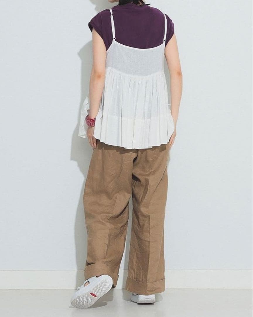 新品未使用 BEAMS BOY コットンリネンカシュクール キャミソールブラウス