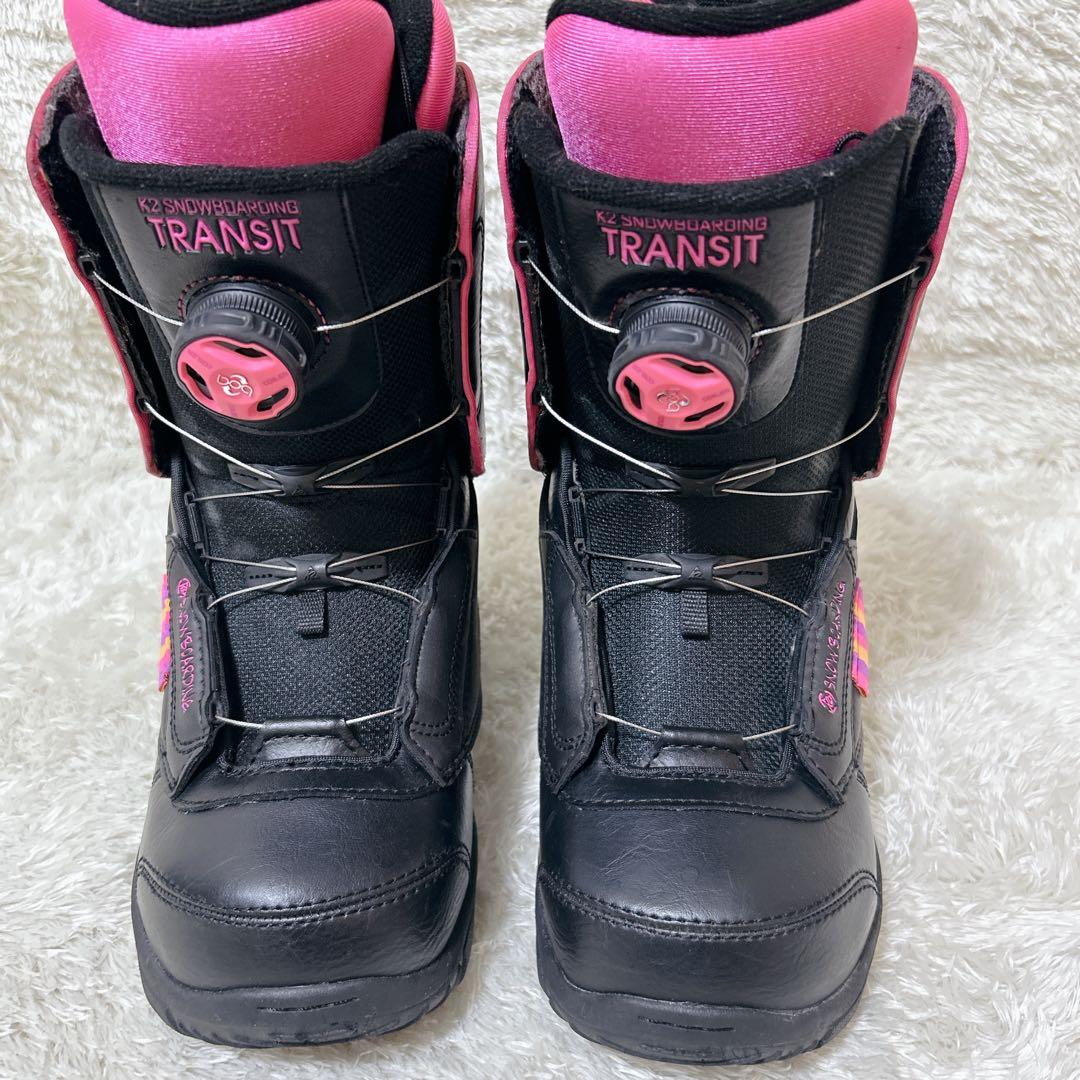 K2 TRANSIT スノーボードブーツ ブラック　ピンク　BOA　23