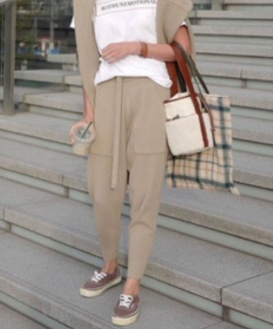 BLAMINK ウールカシミア　ニットパンツ 38