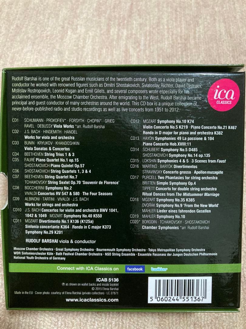 ルドルフ・バルシャイを讃えて(20CD)