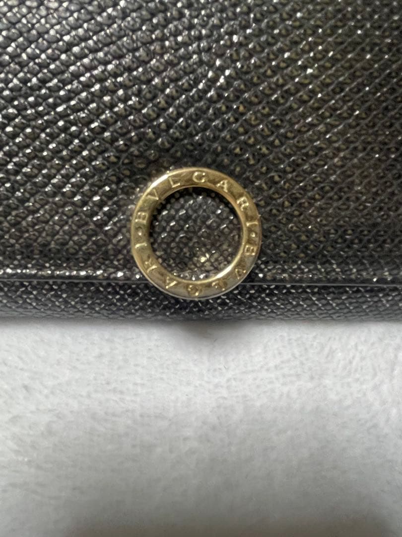 BVLGARI カルングスキン長財布 シルバー