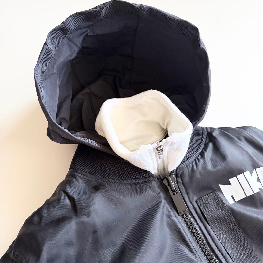 【ナイキ × サカイ】 ドッキング フーデッドブルゾン ジャケット XS 黒