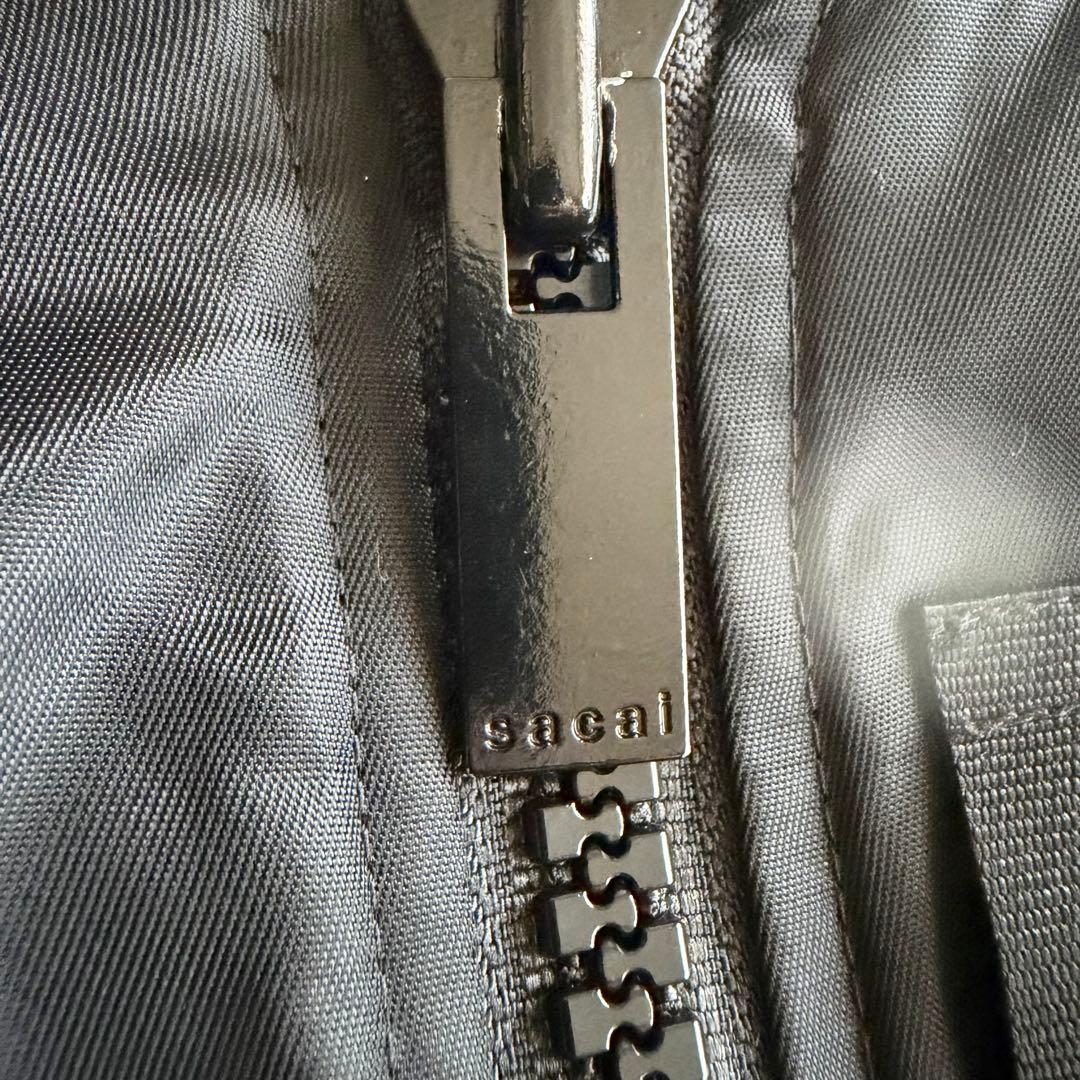 【ナイキ × サカイ】 ドッキング フーデッドブルゾン ジャケット XS 黒