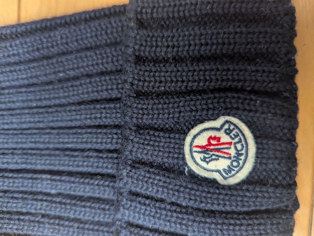 【かおりンゴ】（未使用）MONCLER ネイビー ポンポン付きニット帽