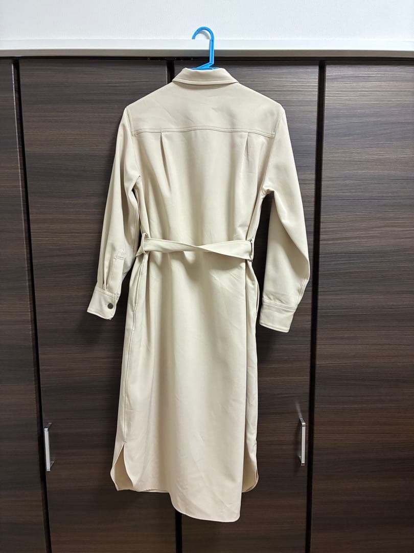 SOÉJU ソフトオックスシャツワンピース Sベージュ　ソージュ　春服