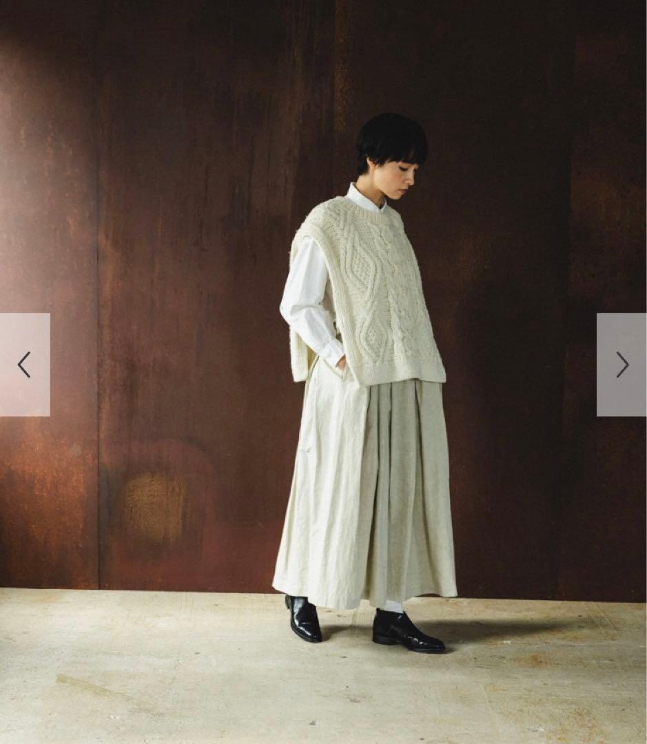 新品タグ付◉ アイボリー 　かぐれ ペルーアランニットベスト　DOORS