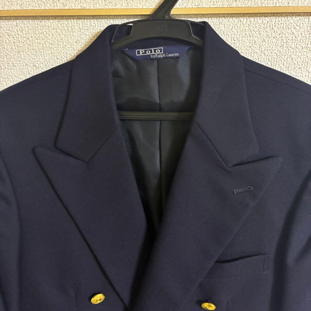 【美品】Polo Ralph Lauren ネイビー ダブルボタン　紺ブレザー