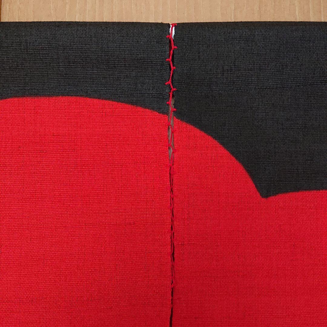 京都洛柿庵 手描きろうけつ染めのれん 紅白椿 手染め 迎春飾り