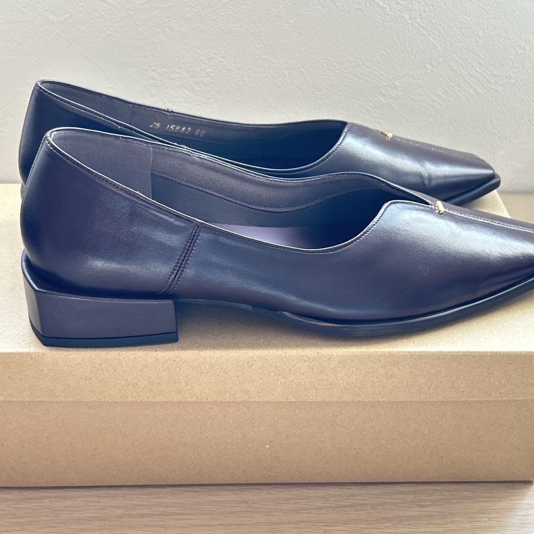 【新品未使用】ルタロン　スクエア　スリット　フラット　パンプス　ローファー　現行