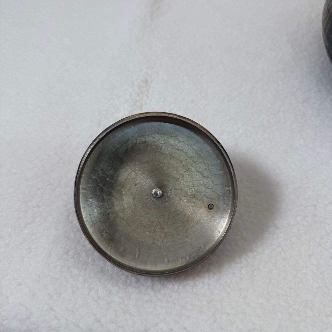 秀峯堂造 茶道具 銀いぶし仕上げ 急須