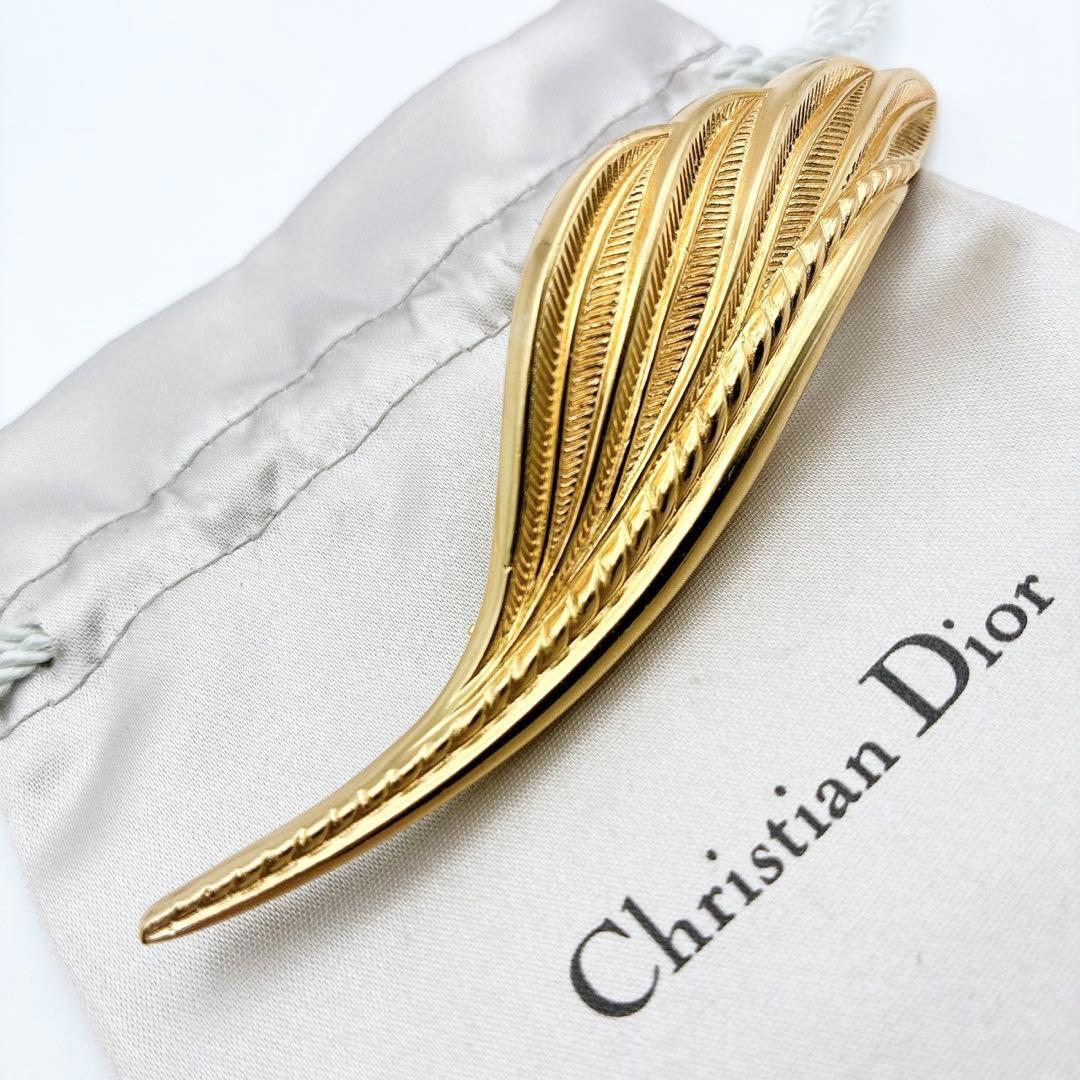 2950-1 極美品✨Dior　ブローチ　CD　ロゴ　希少　刻印