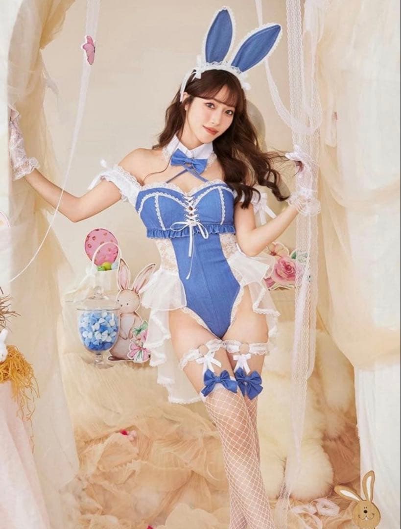 サイドレースデニムバニー　マリームーン