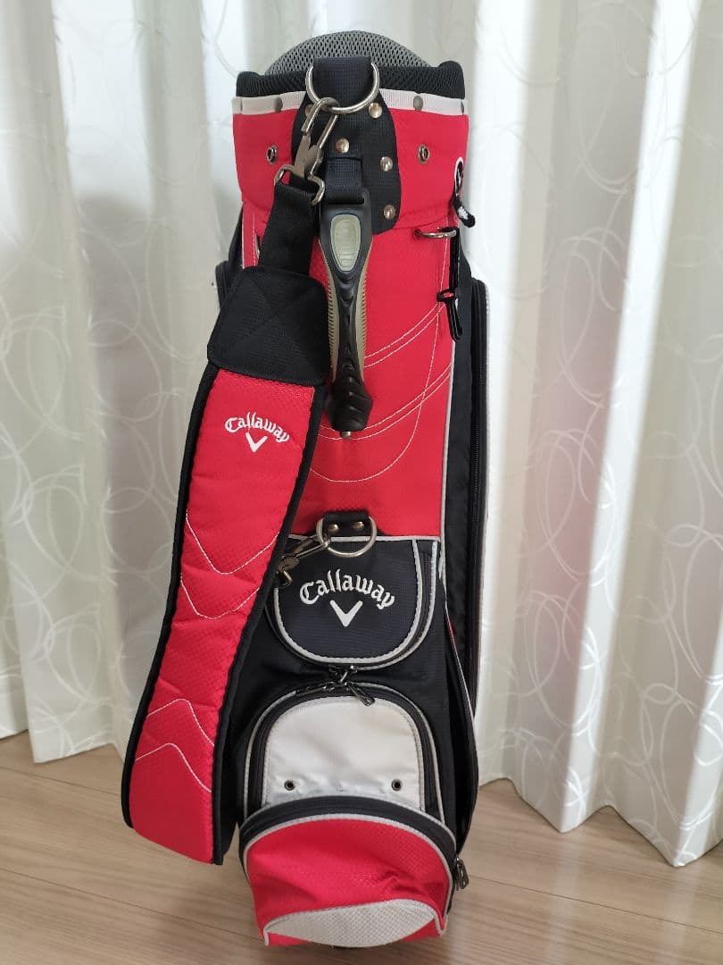 【美品】Callaway キャディバッグ 赤黒