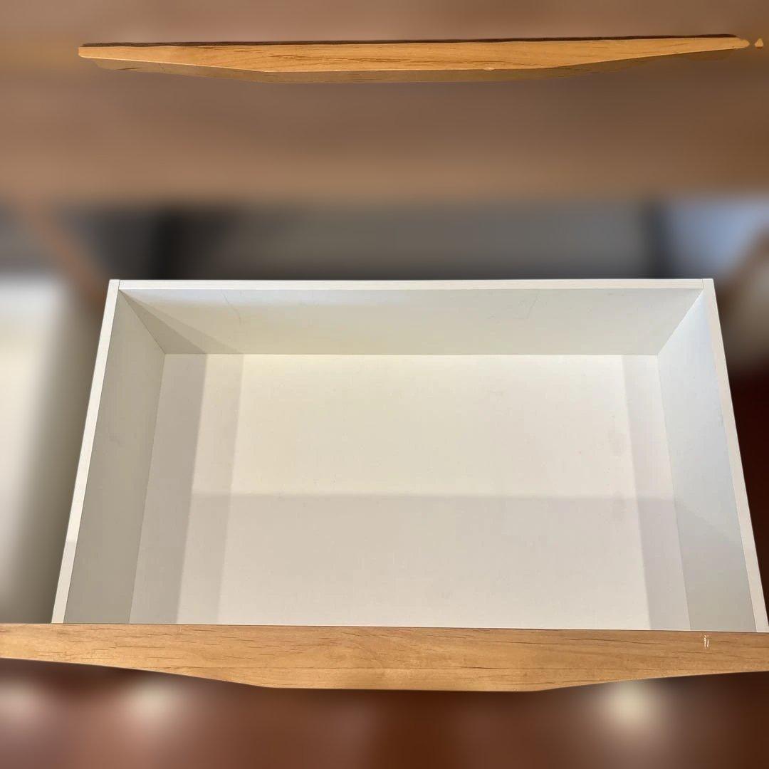 美品！堀田木工カウンター カップボード ナチュラル木目調 食器棚 3段引き出し