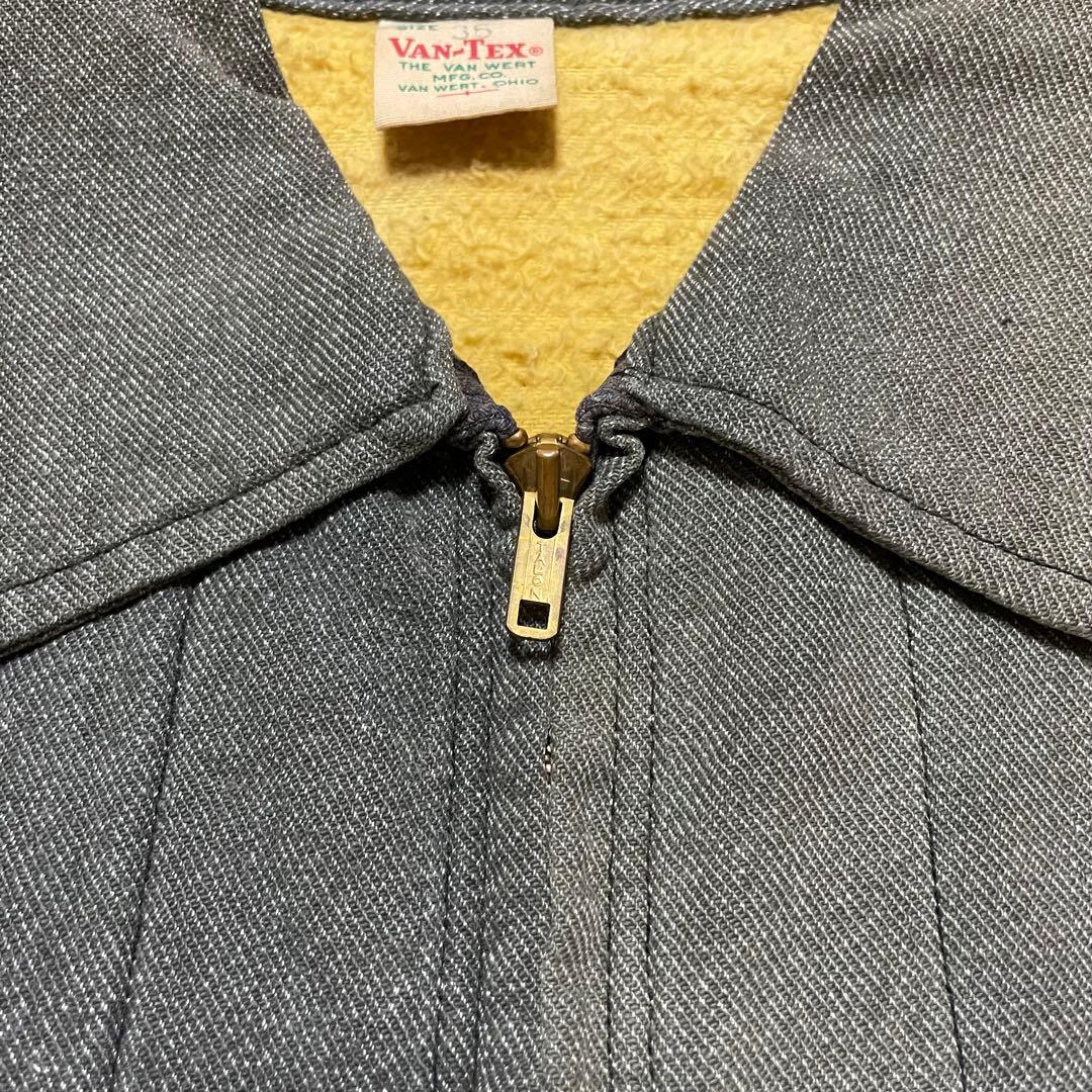 【ワード101】ビンテージ VAN-TEX 黒シャン ワーク ジャケット