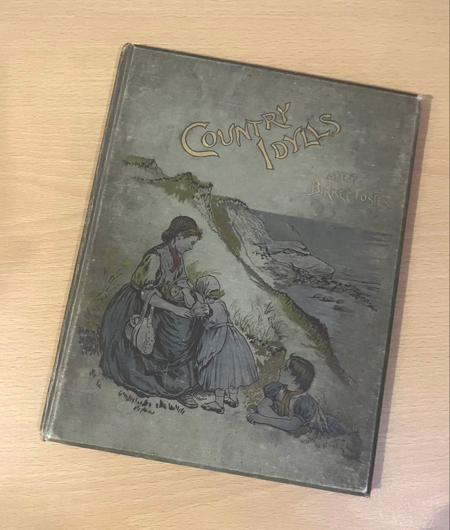 No442希少 アンティーク古書 洋書 絵本 児童書 ビクトリア 田園 牧歌