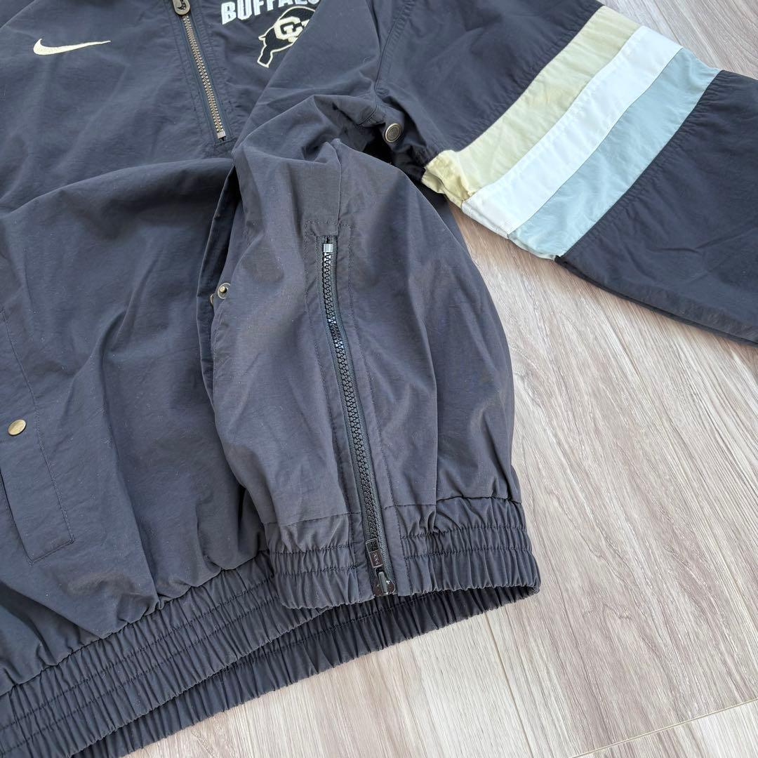 90s NIKE コラボ　ナイロンジャケット　ハーフジップ付き　刺繍　希少レア品