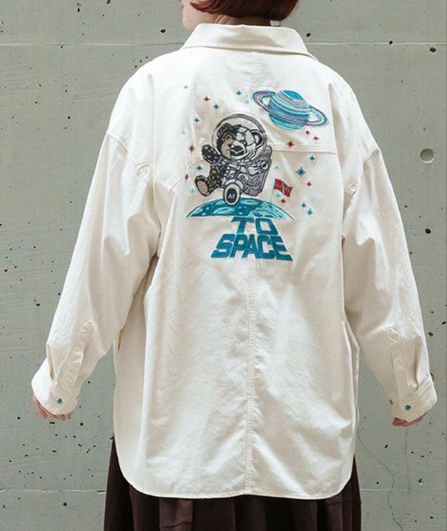 アズノウアズオオラカ サイズ3 宇宙ベアロイドデニムSH シャツ 羽織