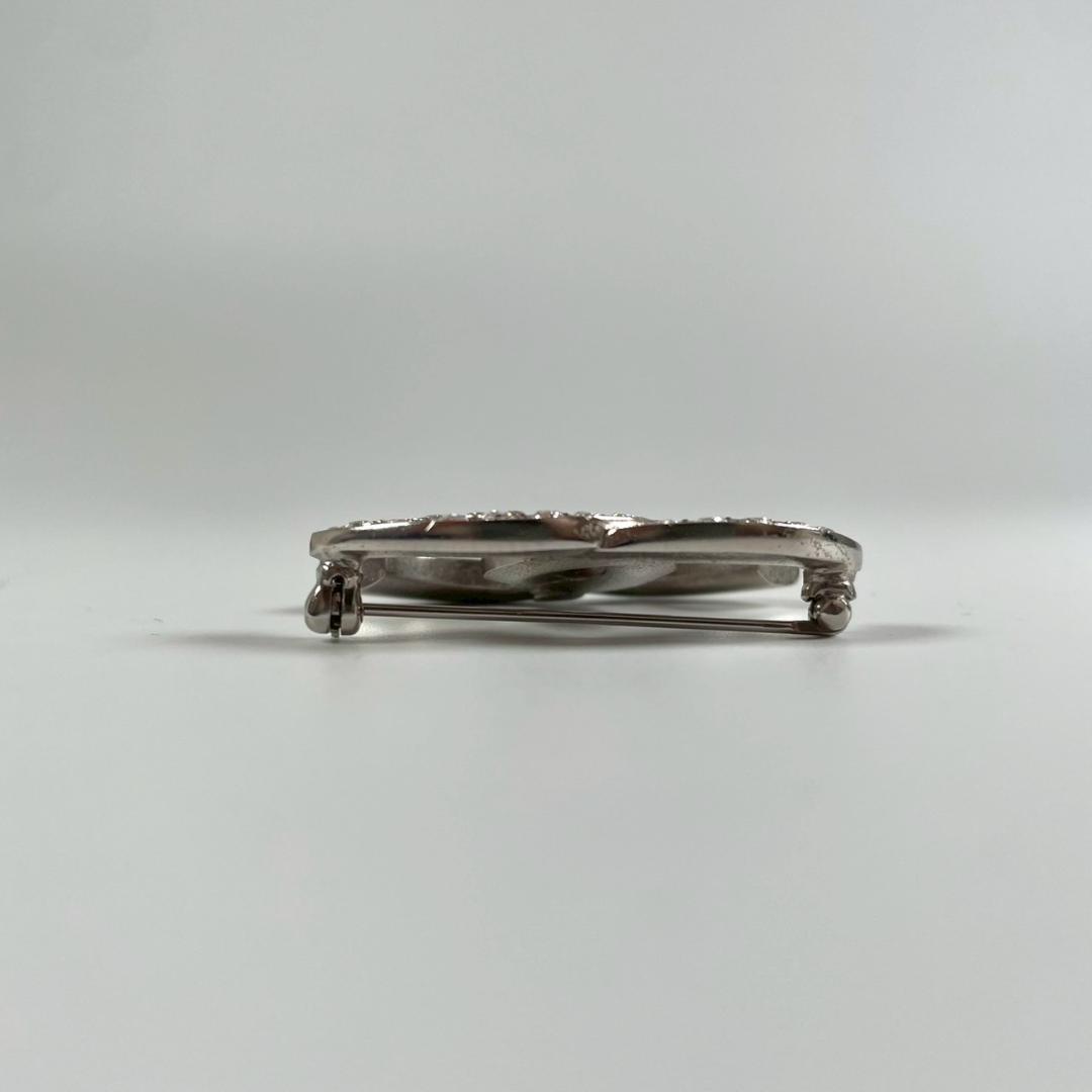 美品　C20　CHANEL シャネル　CC　ココマーク　ブローチ　ラインストーン