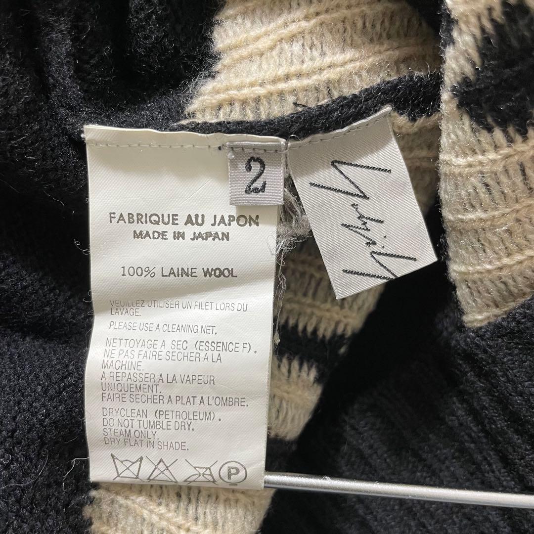 ヨウジヤマモト ジャガードハイネックニットワンピース モノグラム総柄 ロング丈