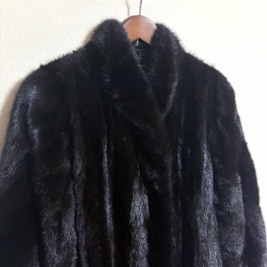 【SAGA・MINK】 リアルファーコート13号 ロングコート 金タグ