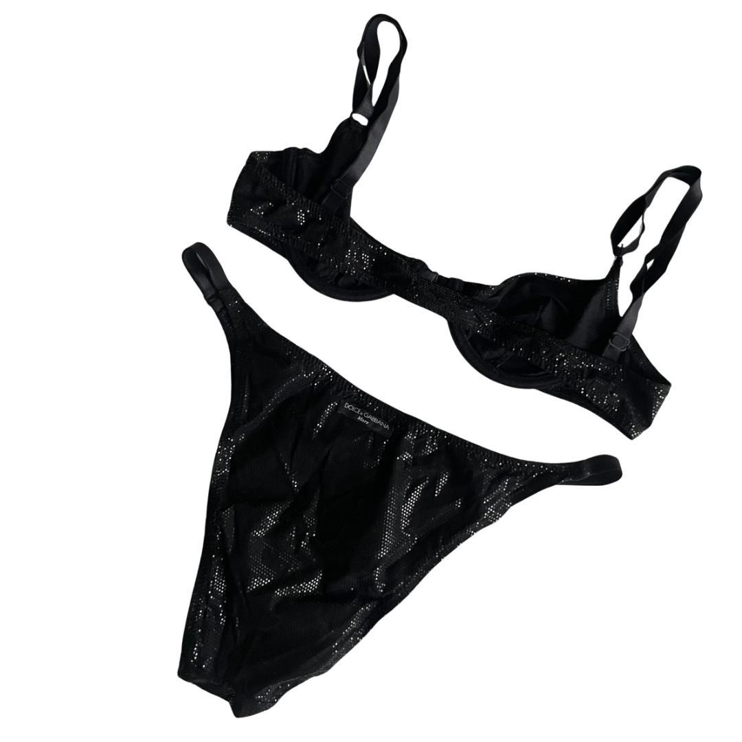 ドルチェ&ガッバーナ トライアングルビキニ 三角ビキニ レディース水着 ブラック