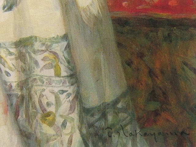 中山忠彦、碧い首飾り、希少な画集より、新品高級額・額装付