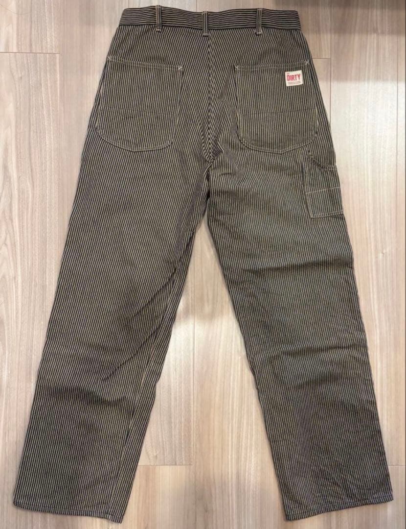 AT DIRTY ブラウンヒッコリーワークパンツ